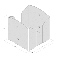 DOMAX PSPW 200 Patka sloupku 202x200x3,0