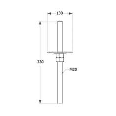 DOMAX PPSR 130 Stavitelná patka sloupku 130x330x3,0 mm