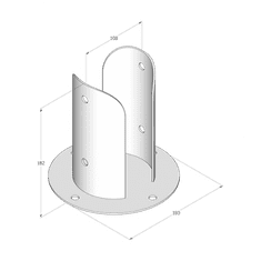 DOMAX PSPOD 100 Patka sloupku 102x180x2,5