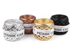 Kraftika 1ks (8120) černá mat pletací příze metallic club 180 g