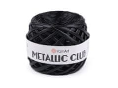 Kraftika 1ks (8120) černá mat pletací příze metallic club 180 g