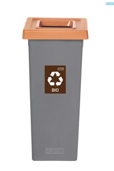 Plafor Odpadkový koš na tříděný odpad Fit Bin gray 53 l, hnědý - bio odpad