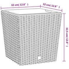 Vidaxl Truhlík s odnímatelnou vložkou antracit 21 / 32 l PP ratan