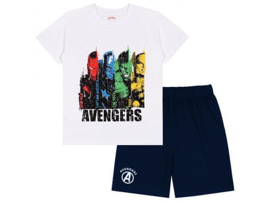 sarcia.eu Avengers Marvel Chlapecké pyžamo s krátkým rukávem v bílé a tmavě modré barvě, letní pyžamo