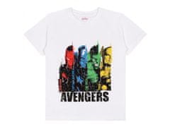sarcia.eu Avengers Marvel Chlapecké pyžamo s krátkým rukávem v bílé a tmavě modré barvě, letní pyžamo 9-10 let 134/140 cm