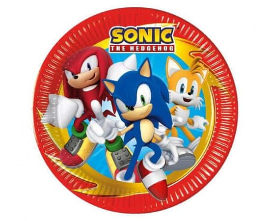 Procos Papírové talíře Sonic 23cm 8ks