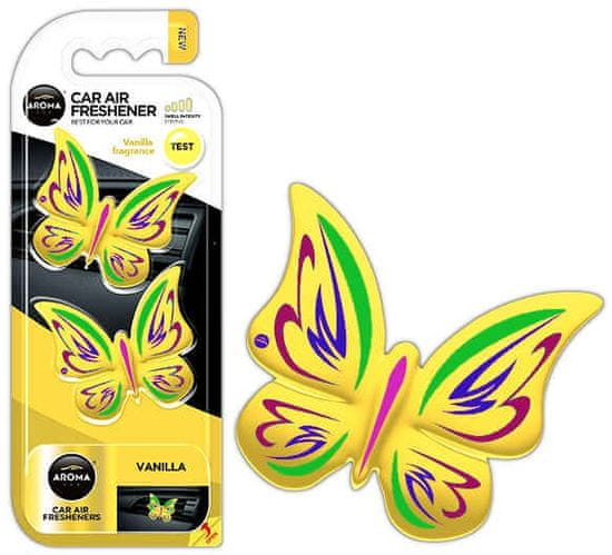 Aroma Car Osvěžovače vzduchu AROMA FANCY SHAPES BUTTERFLY Vanilla