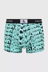 Calvin Klein Pánské boxerky 000NB3403A AC5 tyrkys-černo-bílé - Calvin Klein M