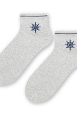STEVEN Pánské námořnické ponožky 117 bílá 44-46