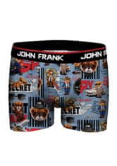 John Frank Pánské boxerky John Frank JFBD355 Modrá L