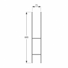 DOMAX PSH 70 Patka sloupku 71x600x6,0 mm