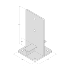 DOMAX PUW 140 Patka sloupku 140x250x8,0