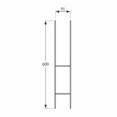 DOMAX PSH 90 Patka sloupku 91x600x6,0 mm