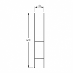 DOMAX PSH 100 Patka sloupku 101x600x6,0 mm