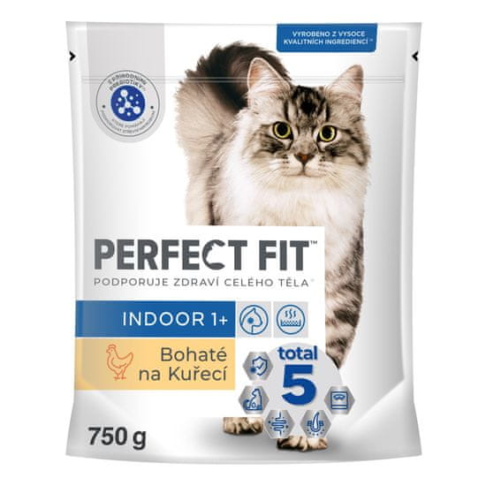 Perfect fit granule Indoor s kuřecím masem 6x750g