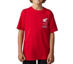 Fox Dětské tričko Youth X Honda Ss Tee - Flame Red vel. YM