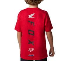 Fox Dětské tričko Youth X Honda Ss Tee - Flame Red vel. YM