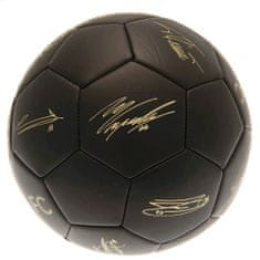 FotbalFans Fotbalový míč Chelsea FC, černý, zlatý znak, podpisy, vel. 5