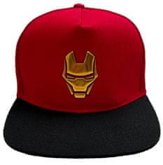 CurePink Čepice - kšiltovka snapback Marvel|Iron Man: Face (nastavitelná)