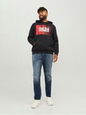 Jack&Jones Plus Pánská mikina JJECORP Regular Fit 12236806 Black (Velikost 4XL)