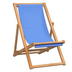 Vidaxl Kempingová židle teak 56 x 105 x 96 cm modrá