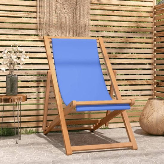 Vidaxl VidaXL Lehátko Teak 56 x 105 x 96 cm Modré