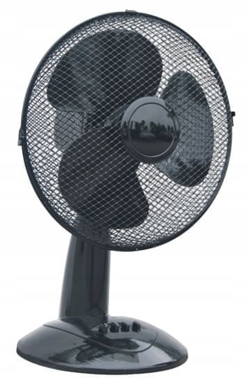 Kepland Stolní pokojový ventilátor černý 38W