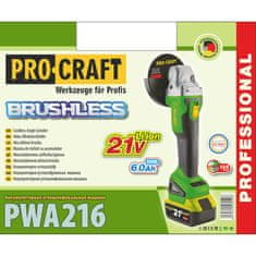 Procraft Aku úhlová bruska PWA216