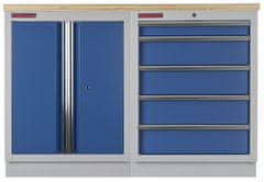 AHProfi Sestava kvalitních PROFI BLUE dílenských skříněk s pracovní deskou - MTGS1300BAL08