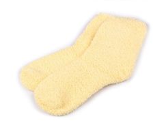 Kraftika 1pár vanilková světlá dámské / dívčí froté ponožky