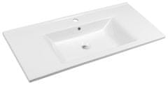 AQUALINE ZUNO 100 keramické umyvadlo nábytkové 100x45cm, bílá 9100 - Aqualine