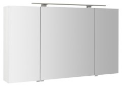 SAPHO RIWA galerka s LED osvětlením, 3x dvířka, 121x70x17cm, bílá lesk RIW120-0030 - Sapho