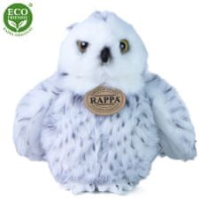 Rappa Plyšová sova sněžná 18 cm ECO-FRIENDLY