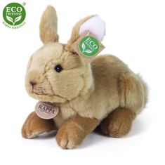 Rappa Plyšový králík hnědý ležící 23 cm ECO-FRIENDLY