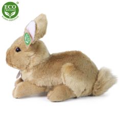 Rappa Plyšový králík hnědý ležící 23 cm ECO-FRIENDLY