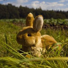 Rappa Plyšový králík hnědý ležící 23 cm ECO-FRIENDLY