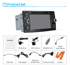 Hizpo CD/DVD GPS navigace Autorádio s kamerou pro Ford - Focus S-Max Mondeo Galaxy C-Max Ford Transit Autorádio Wince CD DVD GPS Navigace Ford