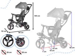 Aga Dětská tříkolka TRIKE FIX LITE šedá