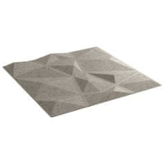 Greatstore Nástěnné panely 24 ks betonově šedé 50 x 50 cm EPS 6 m² diamant