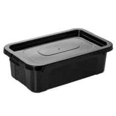 EDANTI Plastový Kontejner S Víkem Multibox 33X20X10 Cm, 4,5 L, Černý