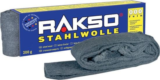 RAKSO STAHLWOLLE Vlna ocelová granulace 5 na leštění 200g RAKSO