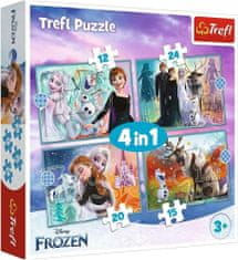 Trefl Puzzle Neobyčejný svět Frozen 4v1