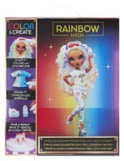 Rainbow High Color panenka - fialové oči