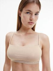 Calvin Klein Dámská bralettka 2 pack 000QF6040E - W5I - Béžová - Calvin Klein S béžová