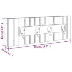 Vidaxl Nástěnný věšák 42 x 8,5 x 14 cm masivní ořechové dřevo