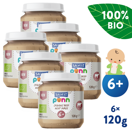 Salvest 6x Põnn BIO Hovězí pyré (120 g)