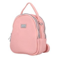 Tessra Milano Zajímavá dámská koženková crossbody Kris, růžová