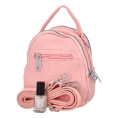 Tessra Milano Zajímavá dámská koženková crossbody Kris, růžová