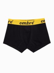 OMBRE Pánské boxerky Uktul černo-žlutá XXL