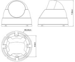 Avtech Kamerový set 1x NVR AVH2109AX a 4x 2MPX IP Dome kamera DGM2203ASVSEP + 4x Kabel UTP 1x RJ45 - 1x RJ45 Cat5e 15m!